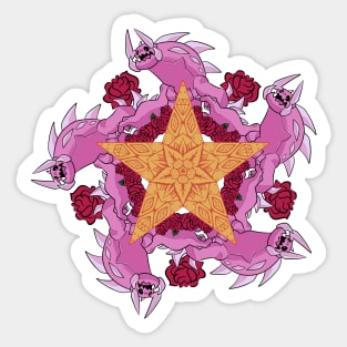 Rosy Kaiju Star Sticker